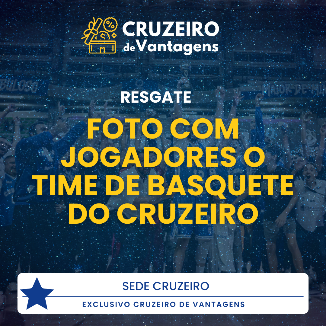 Foto com os jogadores do time de Basquete do Cruzeiro